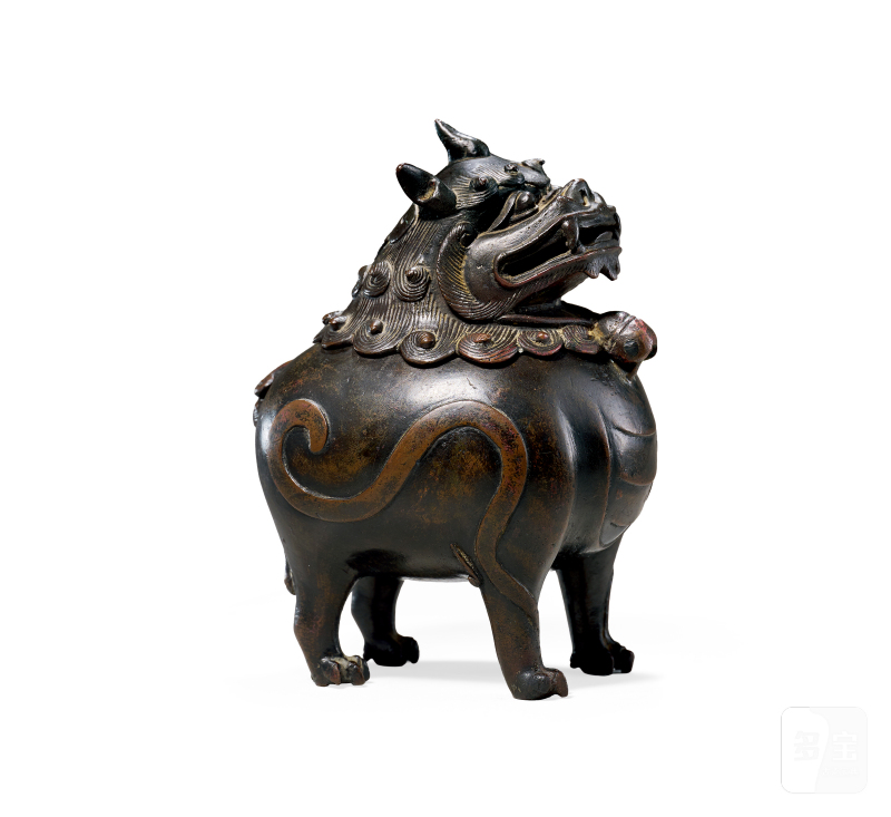 明 铜甪端香薰